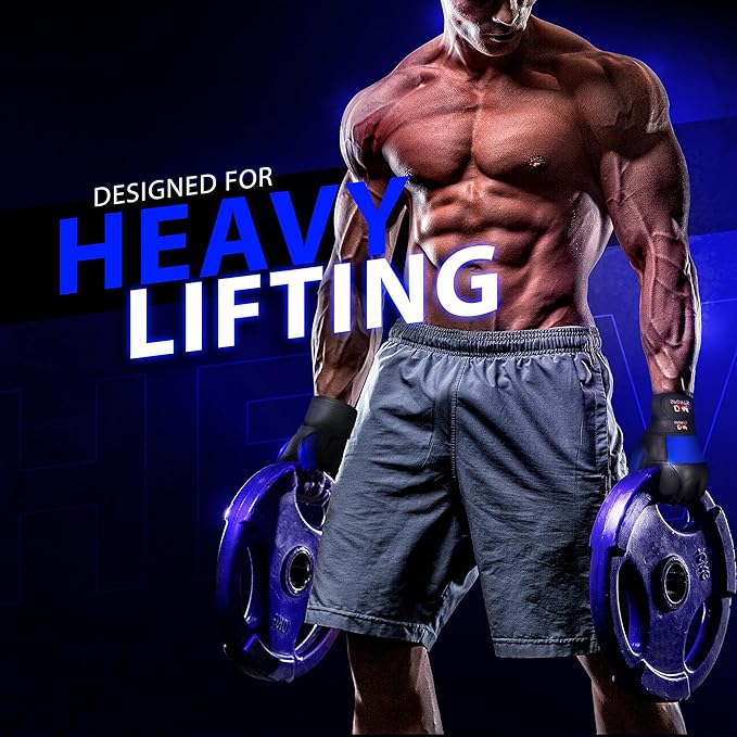 DXM SPORTS Weight Lifting Gym Workout Gloves with Wrist Wrap Support for Men & Women, Full Palm Protection Exercise Gloves for Weightlifting, Training, Fitness, Hanging, Pull ups