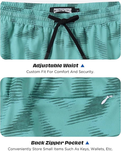 Men 2 in 1 Running Shorts with Compression Liner 5" 7" Quick Dry Workout Athletic Shorts with Pockets Towel Loop