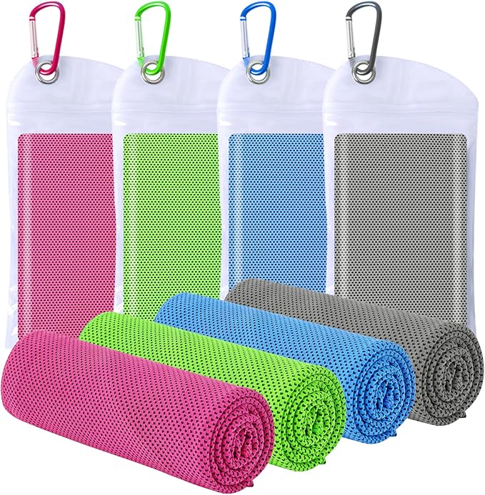 Cooling Towels for Neck and Face - Soft Breathable Chilly Towel, Sweat Wraps, Cool Rags Quick Dry Towel for Hot Weather, Workout, Sports, Yoga, Gym, Hiking, Running, Trips, Golf
