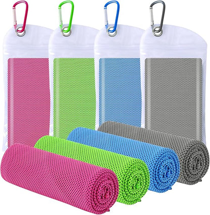 Cooling Towels for Neck and Face - Soft Breathable Chilly Towel, Sweat Wraps, Cool Rags Quick Dry Towel for Hot Weather, Workout, Sports, Yoga, Gym, Hiking, Running, Trips, Golf