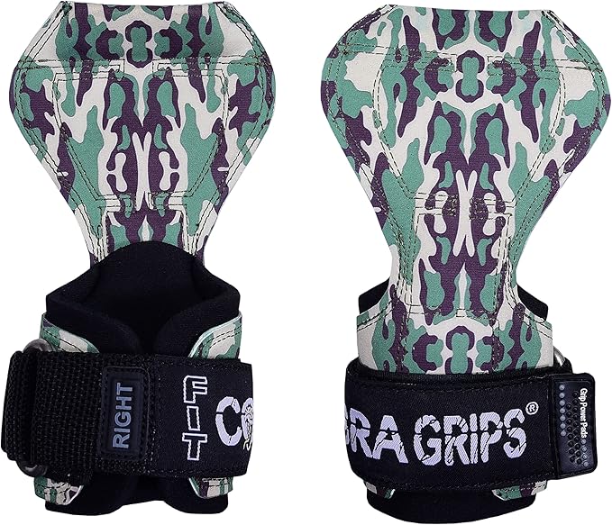 Cobra Grips PRO Weight Lifting Gloves Heavy Duty Straps Alternative with Power Lifting Hooks Padded Wrist Support for Deadlifts & Bodybuilding