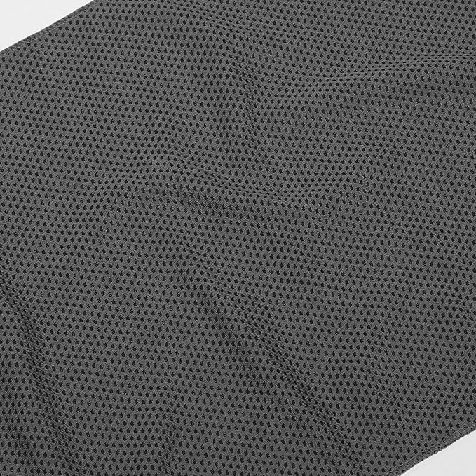 TOYANDONA Fast Drying Sports Towel for Gym and Outdoor Use, Lightweight Microfiber Sweat Absorbent Travel Towel Deep Gray Round Mesh Bag, Suitable for Hiking, Camping, Beach, Yoga,