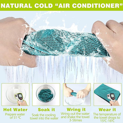 Zollen 4/6 Pack Cooling Towel(40"x12"), Ice Towel, Workout Towel, Soft Breathable Chilly Towel, Microfiber Towel for Yoga, Sport, Running, Gym, Camping, Fitness,Hike & More Activities
