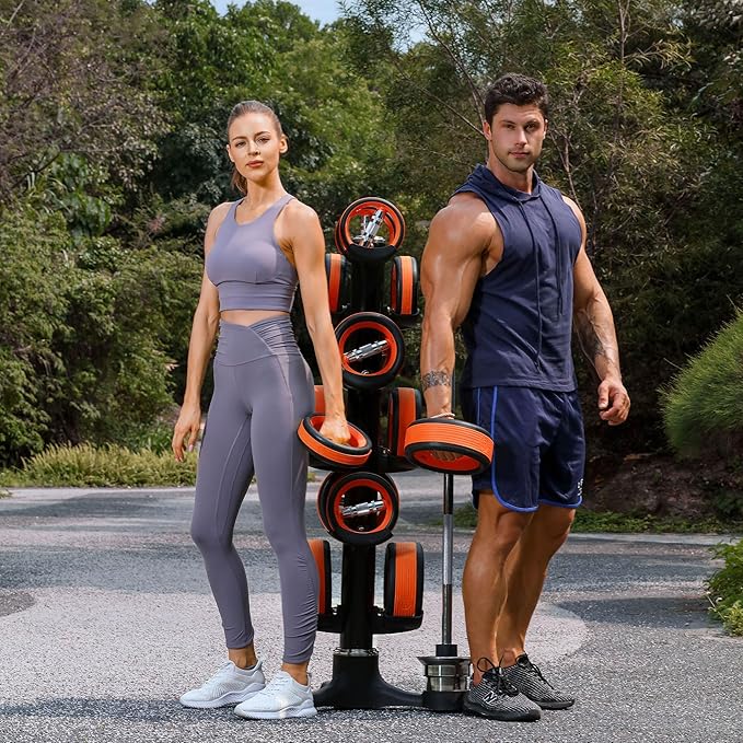 Dumbbell Weight Plates –Dual Purpose Ergonomic Fitness Equipment, Multifunctional Design for Strength Training, Full Body Workouts and Home Gym