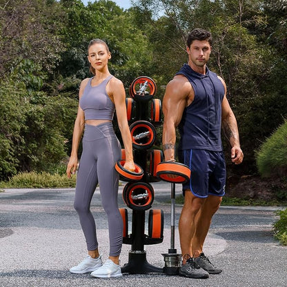 Dumbbell Weight Plates –Dual Purpose Ergonomic Fitness Equipment, Multifunctional Design for Strength Training, Full Body Workouts and Home Gym