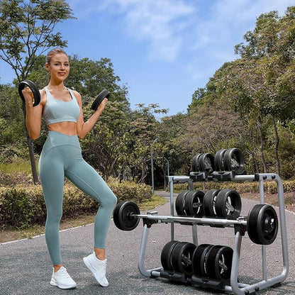 Dumbbell Weight Plates –Dual Purpose Ergonomic Fitness Equipment, Multifunctional Design for Strength Training, Full Body Workouts and Home Gym