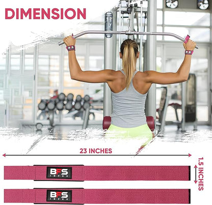 Lifting Straps for Weightlifting, Weightlifting Cotton Straps with Neoprene Padding for Men women Gym Wrist Straps for Bodybuilding powerlifting, Strength Training and Deadlifting