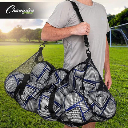 Champion Sports Mesh Duffle Bag – Oversized Breathable Gear Bag with Zipper & Shoulder Strap for Sports, Gym & Travel