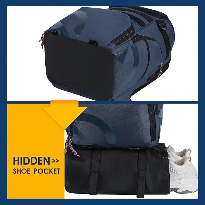 TRAILKICKER Basketball Bag Backpack with Ball Holder Multi-Sport Backpack for Soccer Volleyball Football Baseball Helmet