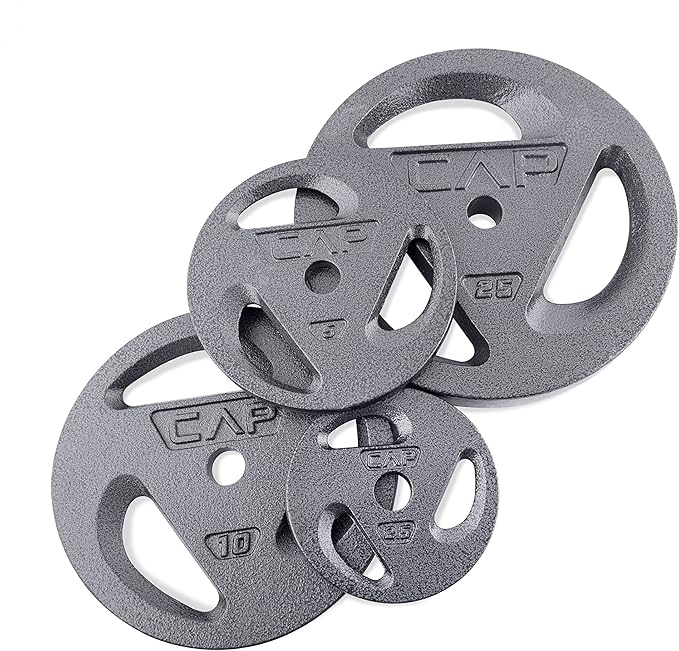 CAP Barbell Standard 1-Inch Grip Plates, Single, 25 Pound