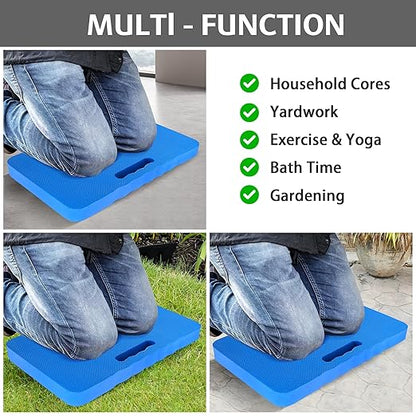 HOOPLE Extra Thick Kneeling Pad, Soft Foam Kneeling Cushion, Waterproof Gardening Knee Pads, Lightweight Knee Mat for Bathing, Workout Supplies, Exercise Yoga, Garden Work Gifts 17.5 x 11x 1 in, Blue