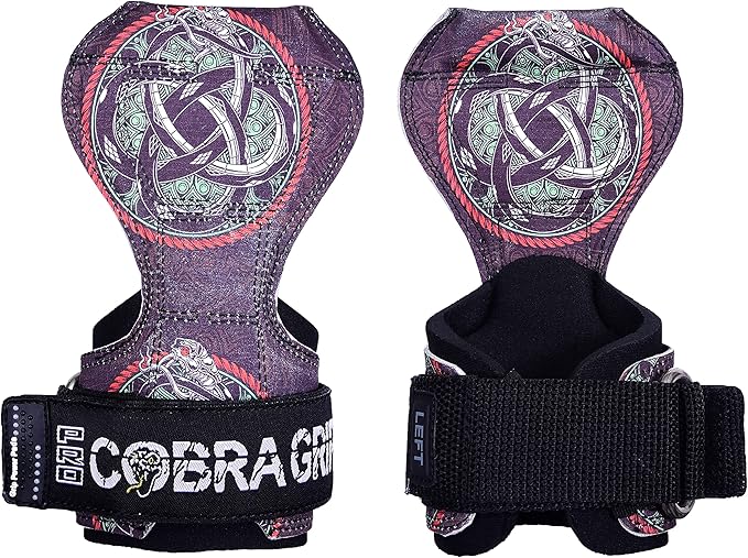 Cobra Grips PRO Weight Lifting Gloves Heavy Duty Straps Alternative with Power Lifting Hooks Padded Wrist Support for Deadlifts & Bodybuilding
