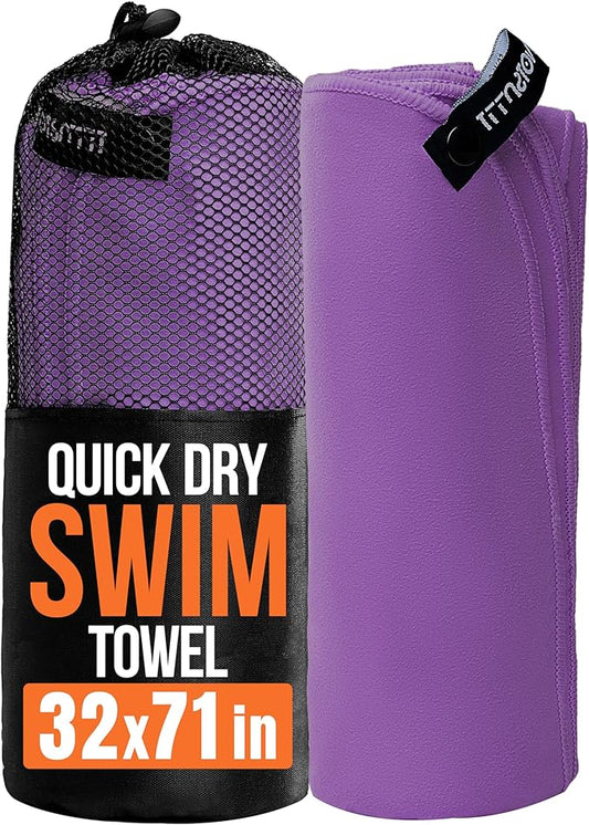 illusion Extra Large Microfibre Swimming Towel (71''L x 32''W)–Compact, Lightweight & Quick Dry Towel-Perfect for Travel, Gym, and Swim Towels Ideal for Post-Workout Showers & After Swimming