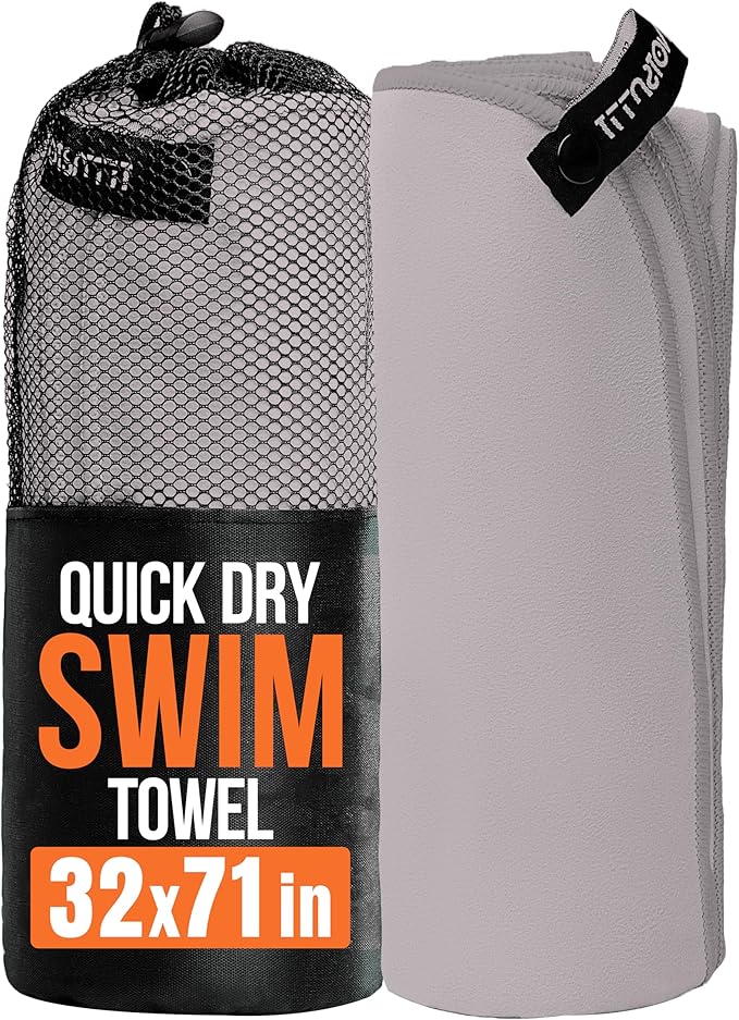 illusion Extra Large Microfibre Swimming Towel (71''L x 32''W)–Compact, Lightweight & Quick Dry Towel-Perfect for Travel, Gym, and Swim Towels Ideal for Post-Workout Showers & After Swimming