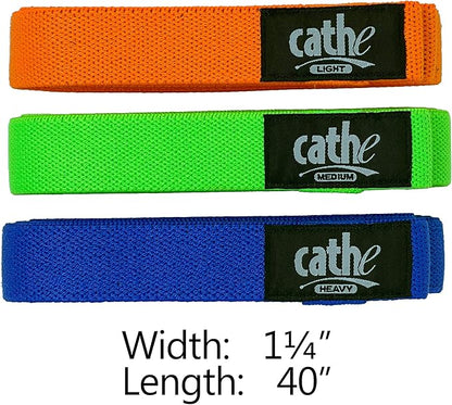 Cathe Boss Bands Set • for Everybody • Take Them Anywhere - Includes Set of 3 Fabric Cloth Boss Bands with Travel Carry Case