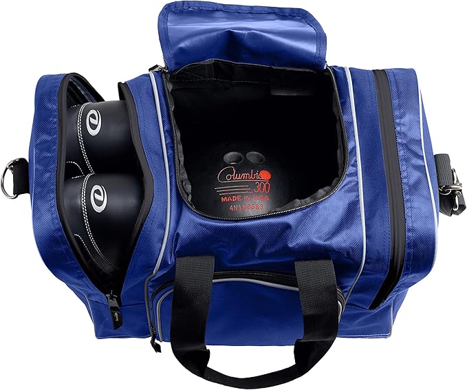 Athletico Bowling Bag for Single Ball - Single Ball Tote Bag With Padded Ball Holder - Fits a Single Pair of Bowling Shoes Up to Mens Size 14