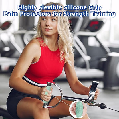 Silicone Gym Grips for Weight Lifting,Workout Gloves for Women Men Alternative,Anti Slip Gym Workout Grip,Rubber Gym Hand Grips-Weightlifting Grips Pad for Barbell,Pull Up,Ryptfit,Training