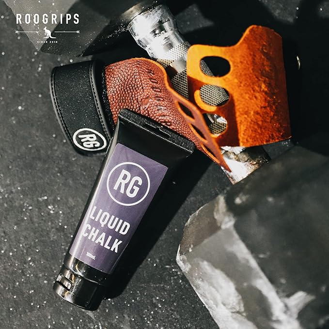 RooGrips Liquid Chalk Grip Enhancer - Hand Chalk for Weightlifting, Gymnastics & Workout - No-Mess, Long-Lasting, Quick-Dry Gym Chalk for Hand Grips & Sweaty Palms - 100ml Premium Climbing Chalk.