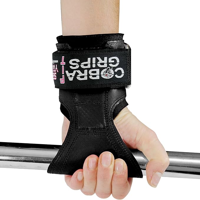 Cobra Grips PRO Weight Lifting Gloves Heavy Duty Straps Alternative with Power Lifting Hooks Padded Wrist Support for Deadlifts & Bodybuilding