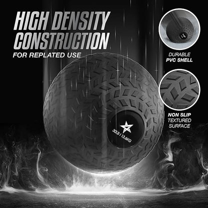 Yes4All Slam Balls, 10-40lb Weighted Ball Weight, Durable PVC Sand Filled Workout Dynamic Slam Ball for Core Strengthen