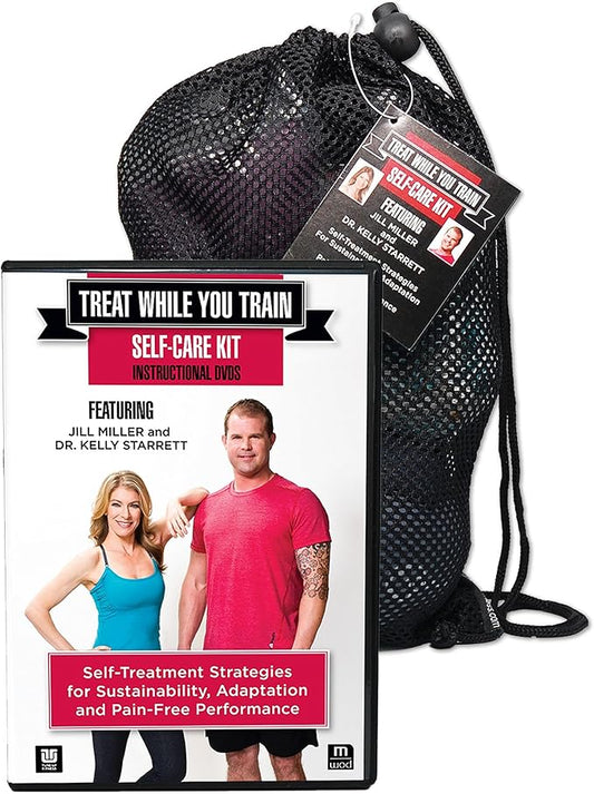 Tune Up Fitness Treat While You Train Kit with Jill Miller and Kelly Starrett, 2 DVD Set and Full Roll Model Self Massage Therapy Ball Set, Improve Mobility, Myofascial Release, Trigger Point Therapy