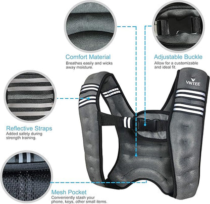 Weighted Vest Weight Vest for Men Women Kids 5/10/16 Lbs Weights, Body Weight Vests Adjustable for Running, Gym Workout, Jogging, Body Fitness