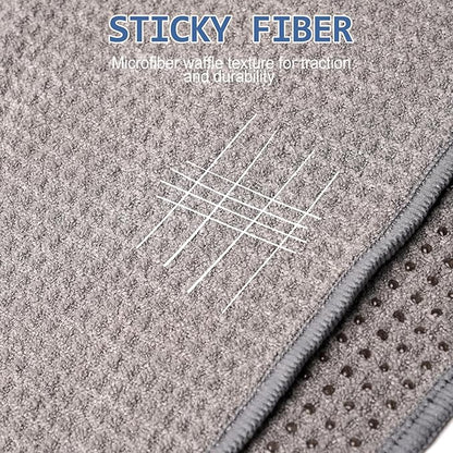Eunzel 2 Pack Hot Yoga Towel, Non-Slip Yoga Mat Towel with Grip Dots Stickyfiber Sweat Absorbent Towel for Hot Yoga, Pilates and Workout 72" x 24", Grey