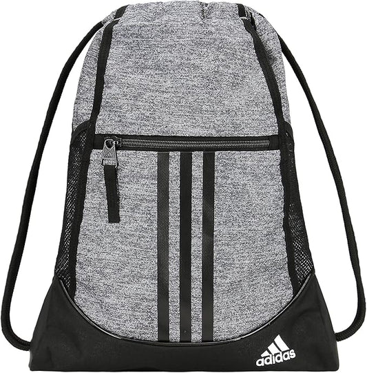 adidas Alliance Sackpack – Drawstring Backpack for Sports, Small Gym Bag