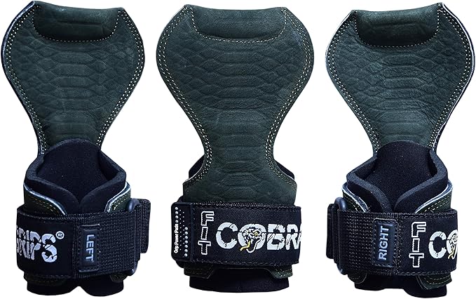 Cobra Grips PRO Weight Lifting Gloves Heavy Duty Straps Alternative with Power Lifting Hooks Padded Wrist Support for Deadlifts & Bodybuilding
