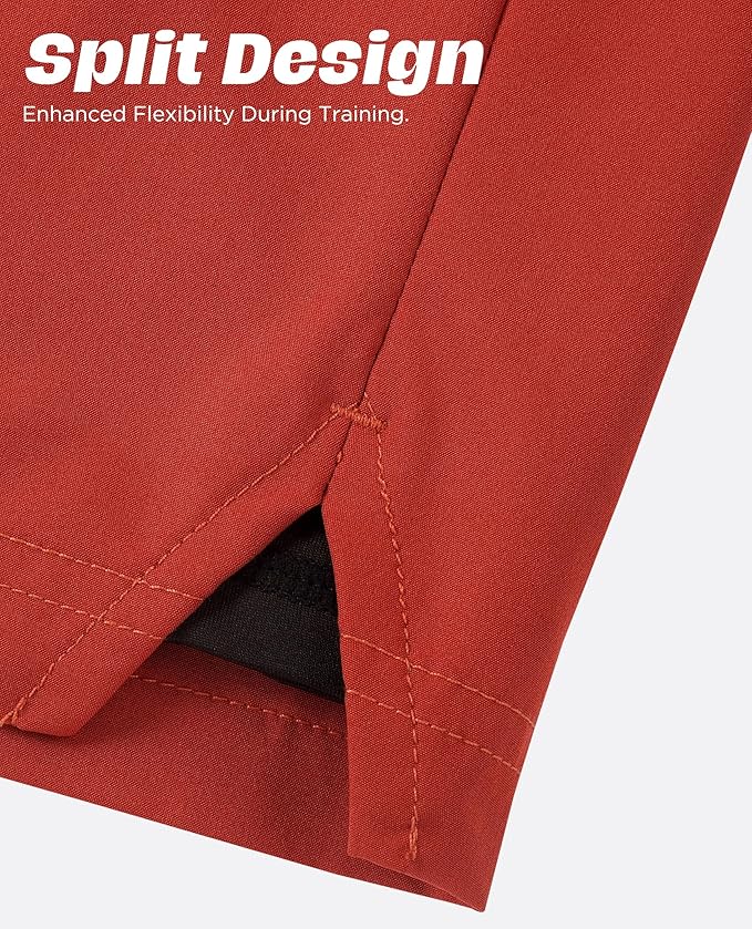 Men 2 in 1 Running Shorts with Compression Liner 5" 7" Quick Dry Workout Athletic Shorts with Pockets Towel Loop
