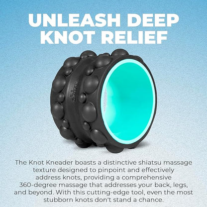 Chirp Wheel XR Knot Kneader - Firm Massage Roller, Shiatsu Thumb Massage, Muscle Release Tool for Knots &Tension Relief | High Density Foam for Physical Therapy & Relaxation, 500lbs Capacity, 6" Mint