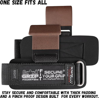 Weight Lifting Rod Hooks Heavy Duty Wrist Wraps Power Weight Lifting Training Gym Grips Straps Set of 2