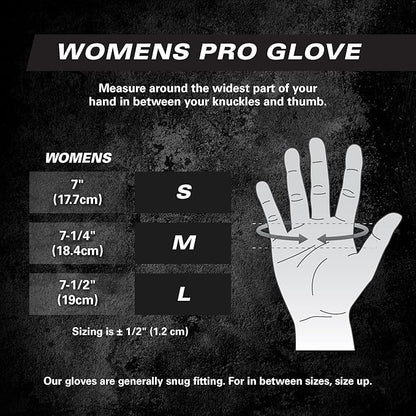Harbinger Women's Pro Gloves with Vented Cushioned Leather Palm for Weightlifting, Training, Fitness, and Gym Workouts