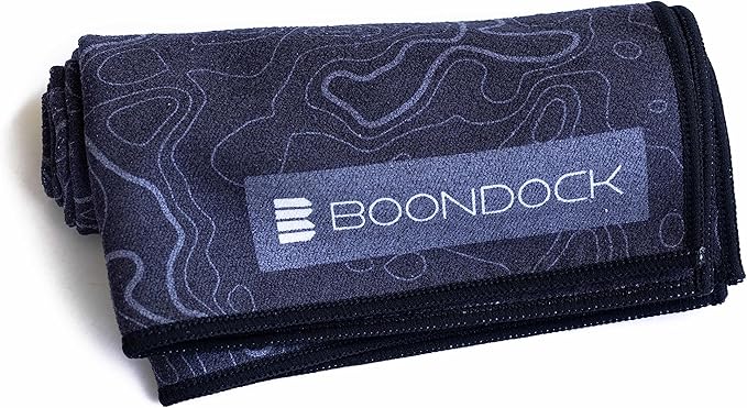 Boondock Co | Premium Microfiber Hand Towel | for Gym, Yoga, Travel, Workout, Backpacking, Beach — Highly Absorbent Quick Dry and Sand Free Fabric (Overland)