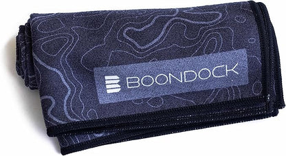 Boondock Co | Premium Microfiber Hand Towel | for Gym, Yoga, Travel, Workout, Backpacking, Beach — Highly Absorbent Quick Dry and Sand Free Fabric (Overland)