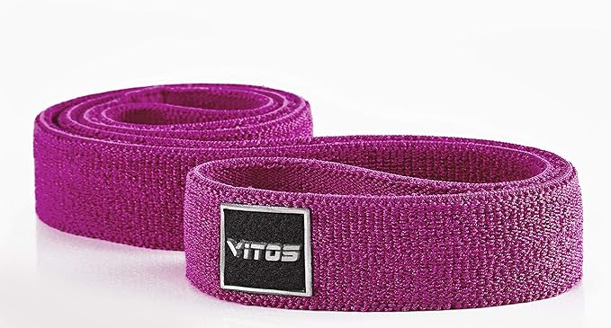 Vitos Fitness Polyester V-Power Band | Allergy Prevention Snap Proof Pull Up Assist Heavy Duty Resistance Mobility Lifting Perfect Body Stretching Training