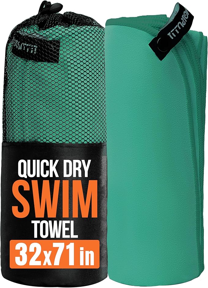 illusion Extra Large Microfibre Swimming Towel (71''L x 32''W)–Compact, Lightweight & Quick Dry Towel-Perfect for Travel, Gym, and Swim Towels Ideal for Post-Workout Showers & After Swimming