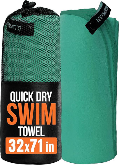 illusion Extra Large Microfibre Swimming Towel (71''L x 32''W)–Compact, Lightweight & Quick Dry Towel-Perfect for Travel, Gym, and Swim Towels Ideal for Post-Workout Showers & After Swimming