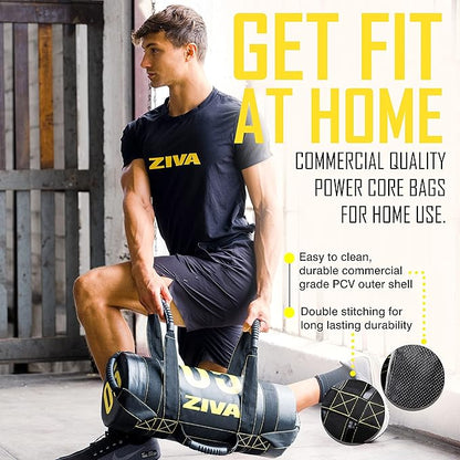 ZIVA Power Sandbag – Pre-Weighted Training Bag with Multiple Handles for Full-Body Strength & Conditioning – Heavy-Duty, No-Fill Needed (10–50 lb)