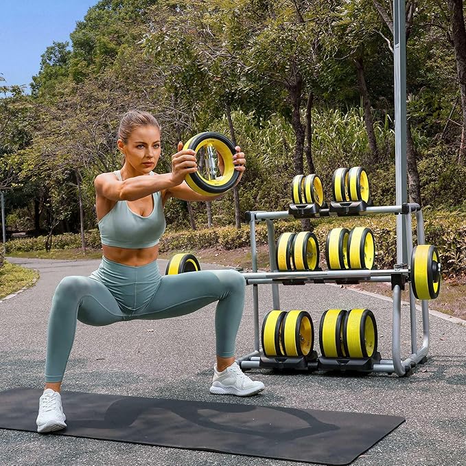 Dumbbell Weight Plates –Dual Purpose Ergonomic Fitness Equipment, Multifunctional Design for Strength Training, Full Body Workouts and Home Gym