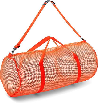 Champion Sports Mesh Duffle Bag – Oversized Breathable Gear Bag with Zipper & Shoulder Strap for Sports, Gym & Travel