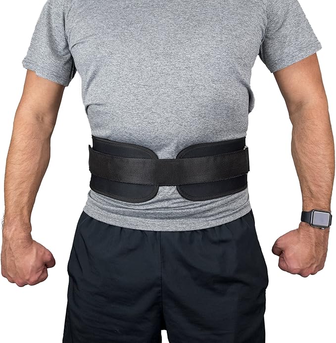Crown Sporting Goods Neoprene Weight Lifting Belt – Strength Training Fitness Equipment, Great for Squatting, Deadlifts, & Power Lifting with Adjustable Strap