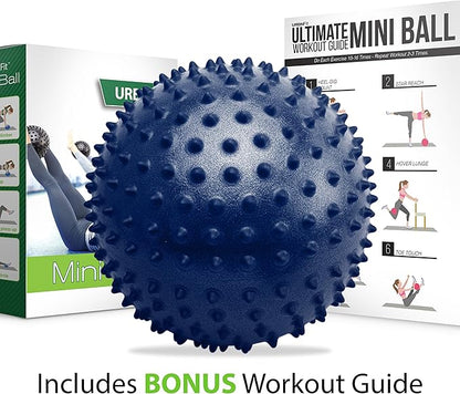 URBNFit Pilates Ball 9 Inch - Small Exercise Balls for Yoga, Barre, Physical Therapy, Stretching, Posture, Core Fitness – Mini Bender & Massager Ball for Back Pain with Workout Guide