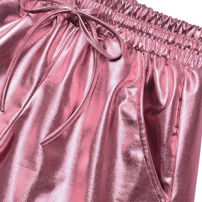 Perfashion Women's Metallic Shorts Summer Sparkly Hot Outfit Shiny Short Pants