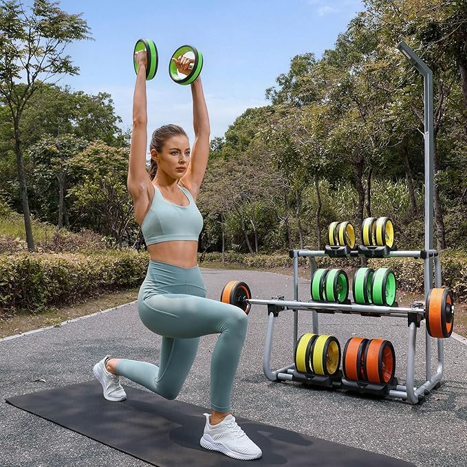 Dumbbell Weight Plates –Dual Purpose Ergonomic Fitness Equipment, Multifunctional Design for Strength Training, Full Body Workouts and Home Gym