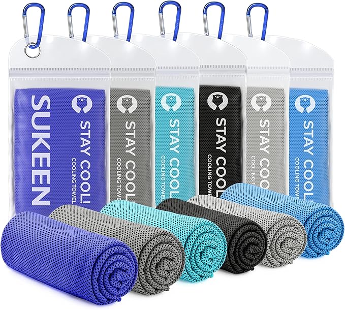 Sukeen Cooling Towel for Neck and Face (40"x12"), Microfiber Bulk Cooling Towels for Athletes Cooling Neck Wraps Instant Cooling Towels for Yoga,Gym,Golf,Running,Fitness and Workout