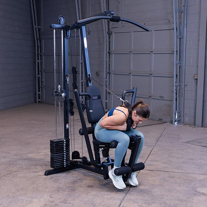 Body-Solid Powerline Adjustable Power Rack - 18-Level Strength Training Heavy-Duty Steel Frame with Safety Rods and Chin-Up Bar for Home Gym, Silver