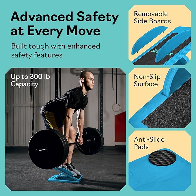 Slant Boards for Exercise – Slant Board with 6 Incline Angles – Transforms Into a Balance Board – Premium Calf Stretcher and Wobble Board for Effective Calf Stretching and Squats
