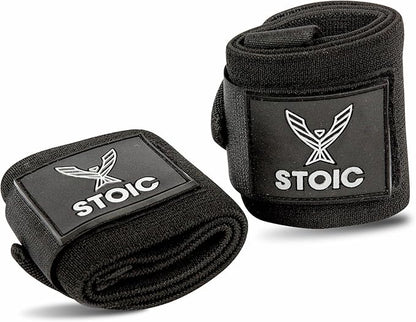 Stoic Wrist Wraps Weightlifting, Powerlifting, Cross Training, Bodybuilding with Thumb Loop. for Gym Workout, Men and Women Weight Lifting and Strength Training