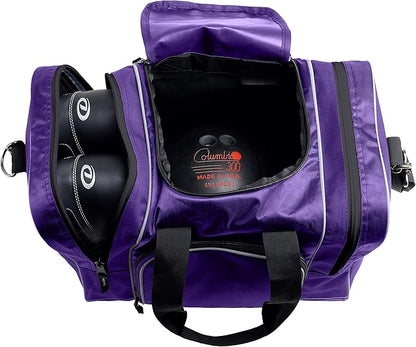 Athletico Bowling Bag for Single Ball - Single Ball Tote Bag With Padded Ball Holder - Fits a Single Pair of Bowling Shoes Up to Mens Size 14